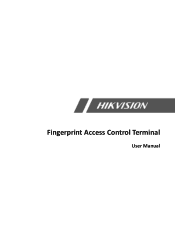 Hikvision DS-K1T804BMF User Manual