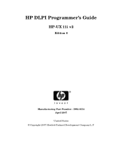 HP rp7420 HP DLPI Programmer's Guide