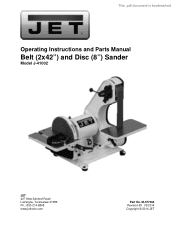 JET Tools J-41002 User Manual