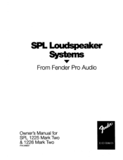 Fender SPL 1225 Owners Manual
