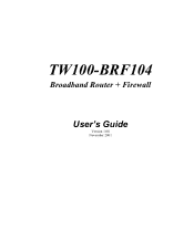 TRENDnet TW100-BRF104 Manual