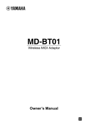 Yamaha MD-BT01 MD-BT01 Owners Manual