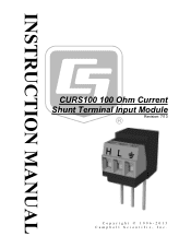 Campbell Scientific CURS100 CURS100 100 Ohm Current Shunt Terminal Input Module