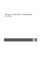 Compaq LE1711 LE1711 and LE1911 LCD Monitors User Guide
