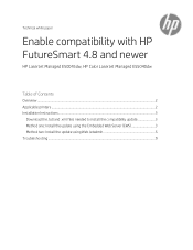 HP Color LaserJet Managed E55040 Enable compatibility with FutureSmart 4.8 and newer