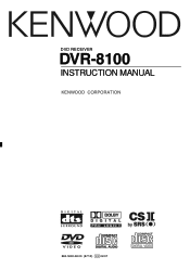 Kenwood DVR-8100 User Manual