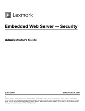 Lexmark CS517 Embedded Web Server--Security: Administrator s Guide