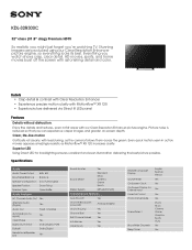 Sony KDL-32R300C Marketing Specifications