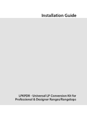 Viking VGR530 LP/Propane Conversion Kit - LPKPDR - Installation Instructions