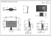 Dell S2719DGF Monitor Outline Drawing