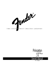 Fender Princeton 112 Plus Owners Manual