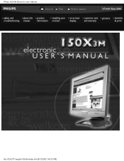 Philips 150X3M7499 User manual