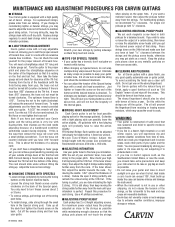 Carvin SH575 Instruction Manual