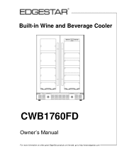 EdgeStar CWB1760FD Owner s Manual