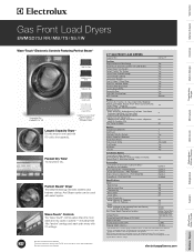Electrolux EWMGD70JSS Product Specifications Sheet (English)