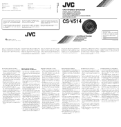 JVC V514 Instruction Manual