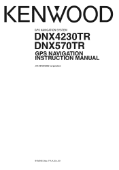 Kenwood DNX570TR User Manual