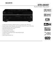 Sony STR-DE697 Marketing Specifications