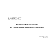 Lantronix EPS2-100 EPS2-100 - Install Guide