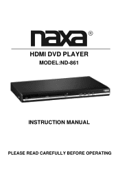 Naxa ND-861 ND-861 manual - English