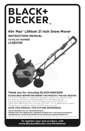 Black & Decker LCSB2140 Instruction Manual