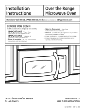 GE PVM9179SKSS Installation Instructions