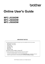 Brother International MFC-J5330DW Online Users Guide HTML