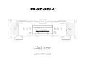 Marantz CD 60 Quick Start Guide