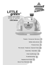 Schematic Parts Book for Bissell Model: 1400M LITTLE GREEN