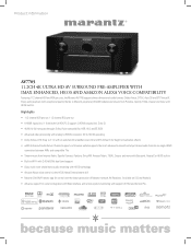 Marantz AV7705 Product Information Sheet