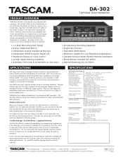TASCAM DA-302 Technical Documentation