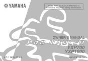 2005 Yamaha Motorsports Pro Hauler 700 Auto. Owners Manual