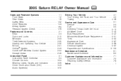 2005 Saturn Relay Owner's Manual