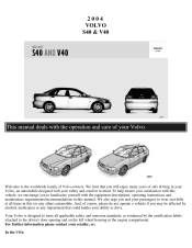 2004 Volvo S40 Owner's Manual