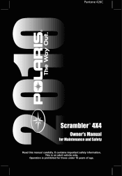 2010 Polaris Scrambler 4x4 Owners Manual