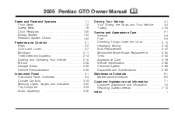 2005 Pontiac GTO Owner's Manual