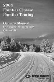 2004 Polaris Frontier Touring Owners Manual