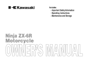 2009 Kawasaki NINJA ZX-6R Owners Manual