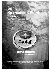 2005 Polaris Sportsman 700 EFI Owners Manual