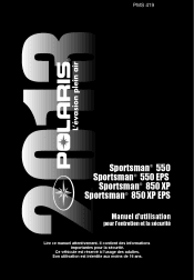 2013 Polaris Sportsman XP 850 Owners Manual