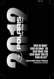 2012 Polaris 550 IQ Shift 136 ES Owners Manual