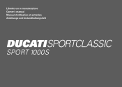 2009 Ducati SportClassic Sport 1000 S Owners Manual