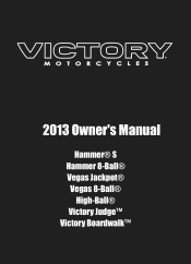 2013 Polaris Victory Judge Owners Manual