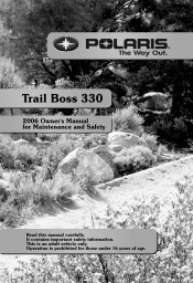 2006 Polaris Trail Boss 330 Owners Manual