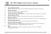 1999 Cadillac Catera Owner's Manual