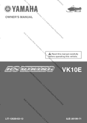 2014 Yamaha Motorsports RS Viking Professional Owners Manual