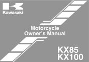 2009 Kawasaki KX85 Owners Manual