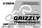 2001 Yamaha Motorsports Grizzly 600 Auto 4x4 Owners Manual