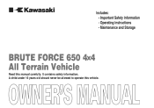 2008 Kawasaki Brute Force 650 4x4 Realtree Hardwoods Green HD Owners Manual