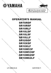 2015 Yamaha Motorsports SRViper M-TX 153 SE Owners Manual